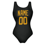 Custom Black Yellow Swimsuit