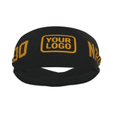 Custom Black Yellow Sports headband