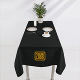 Custom Black Brown Square Table Cloth