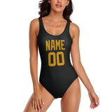 Custom Black Yellow Swimsuit