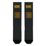 Custom Black Yellow Knee-High Sock