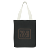Custom Black Yellow Canvas Tote Bag