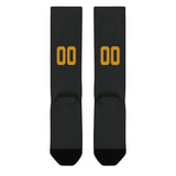 Custom Black Yellow Knee-High Sock