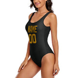 Custom Black Yellow Swimsuit