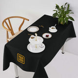Custom Black Brown Square Table Cloth