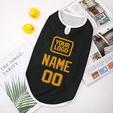 Custom Black Yellow Pet Vest
