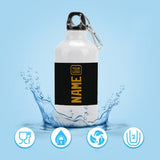 Custom Black Yellow Sports Bottle