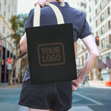Custom Black Yellow Canvas Tote Bag