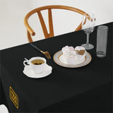 Custom Black Brown Square Table Cloth