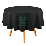 Custom Black Green Round Table Cloth