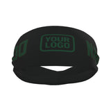 Custom Black Green Sports headband