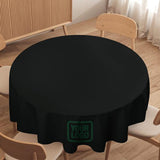 Custom Black Green Round Table Cloth