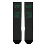 Custom Black Green Knee-High Sock
