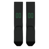 Custom Black Green Knee-High Sock