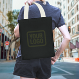 Custom Black Green Canvas Tote Bag