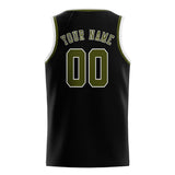 Custom Black & Olive Colors Design Sports Basketball Jersey