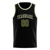 Custom Black & Olive Colors Design Sports Basketball Jersey