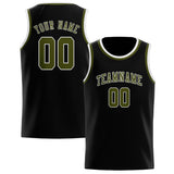 Custom Black & Olive Colors Design Sports Basketball Jersey
