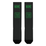 Custom Black Emerald Green Knee-High Sock