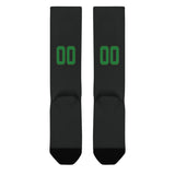 Custom Black Emerald Green Knee-High Sock