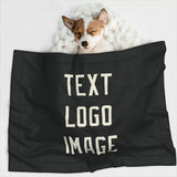 Custom Black Cream Pet Blanket