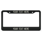 Custom Black Cream License Plate Frame