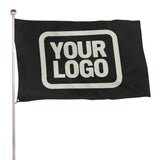 Custom Black Cream Flag
