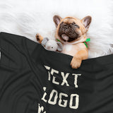 Custom Black Cream Pet Blanket