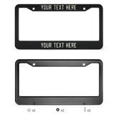 Custom Black Cream License Plate Frame
