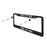 Custom Black Cream License Plate Frame
