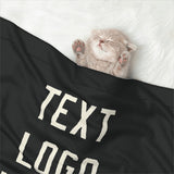 Custom Black Cream Pet Blanket