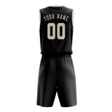 Custom Black Cream Basketball Set