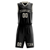 Custom Black Cream Basketball Set