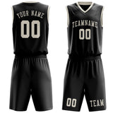 Custom Black Cream Basketball Set