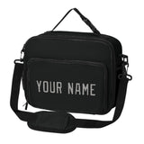 Custom Black Gray Lunch Bag