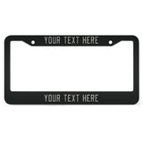 Custom Black Gray License Plate Frame