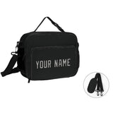 Custom Black Gray Lunch Bag