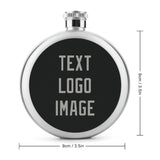 Custom Black Gray Hip Flask