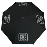 Custom Black Gray Automatic Umbrella