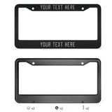 Custom Black Gray License Plate Frame