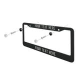 Custom Black Gray License Plate Frame