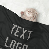 Custom Black Gray Pet Blanket