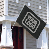 Custom Black Gray Flag