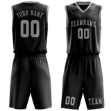 Custom Black Gray Basketball Set