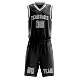 Custom Black Gray Basketball Set