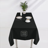 Custom Black Gray Square Table Cloth