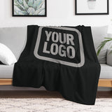 Custom Black Gray Blanket