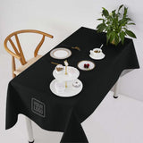 Custom Black Gray Square Table Cloth