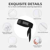 Custom Black Dark Grey Headband