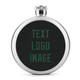 Custom Black Green Hip Flask